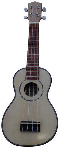 Soprano Ukulele Fichte/Pflaume/gebunden